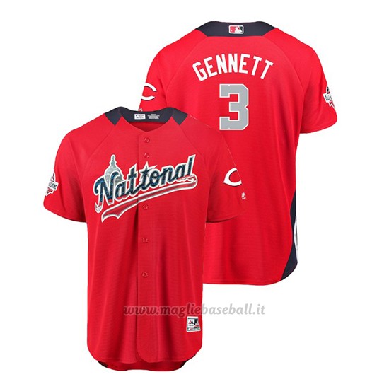 Maglia Baseball Uomo All Star Game Rossos Scooter Gennett 2018 1ªRun Derby National League Rosso